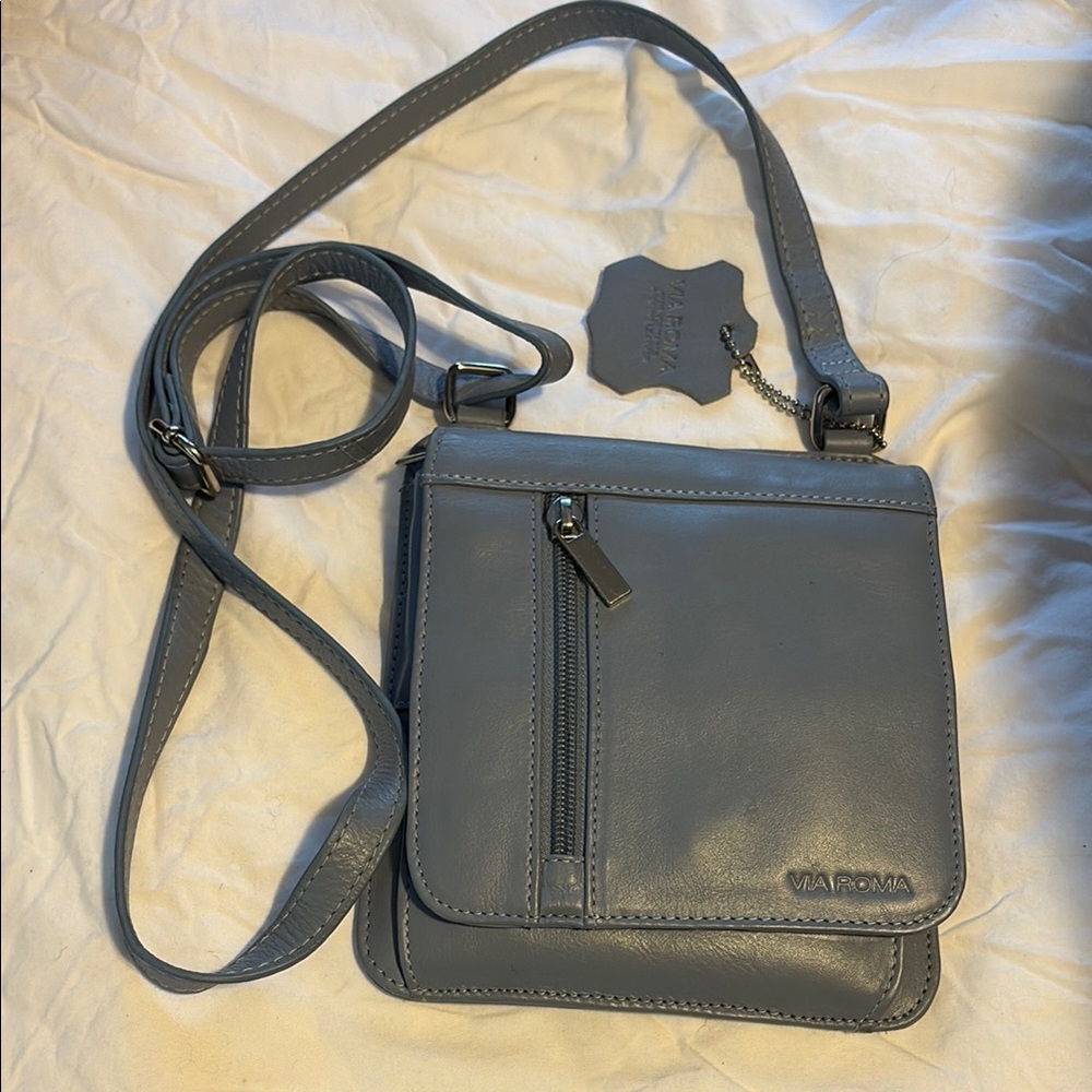 Via Roma Blue Crossbody Bag